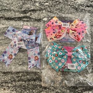 LUV HER Cute Disney and Gabby's Dollhouse Hair Bows For Girls, bundle of 3